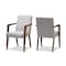 Baxton Studio Mid-Century Modern Greyish Beige Upholstered Wooden Armchair, PK2 137-7364 - alternate 1